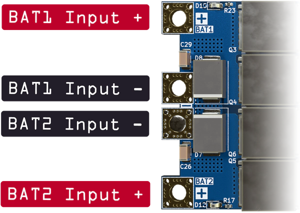 PDB 500 HotSwap Battery Input Pinout