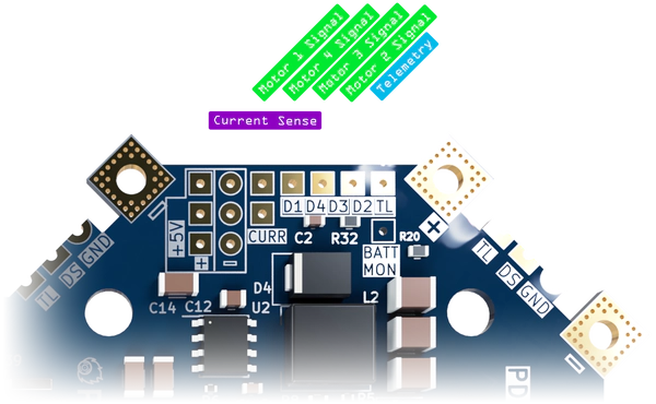 PDB 500 HotSwap Flight Controller Pinout