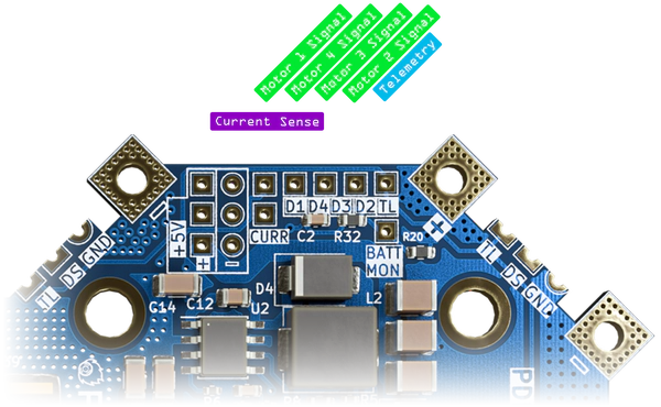 PDB 500 HotSwap Flight Controller Pinout