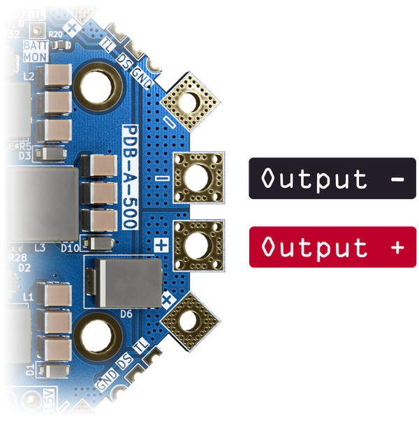 PDB 500 HotSwap Power Output Pinout